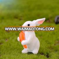 Resin Statue Landscaping DIY Ornaments White Rabbit Gifts Crafts Souvenir.