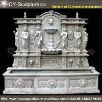 Cheap Outdoor Hand Carved White Marble Wall Fountain