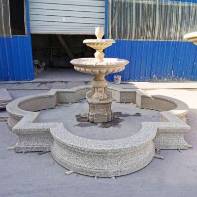 Contemporary outdoor stone granite backyard water fountains for home decoration