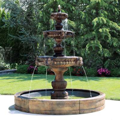 European small size home garden decoration marble fountain