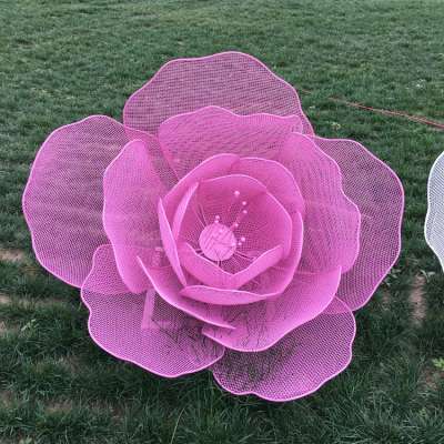 Garden decoration metal iron flower sculpture