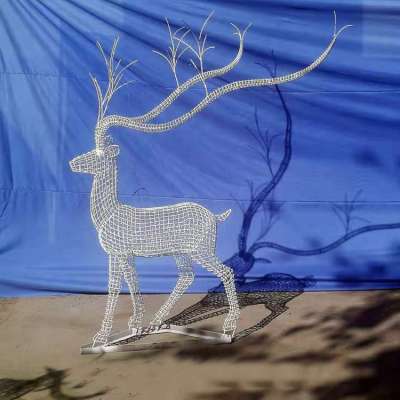 Garden decoration metal iron elk deer sculpture