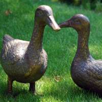 hot sale design landscape garden bronze casting animal duck sculpture for park home square ornament