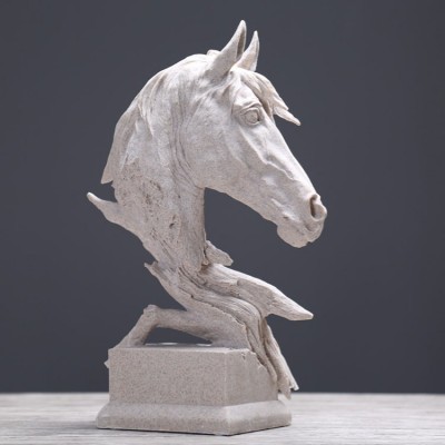 High quality desktop decoration fiberglass resin horse head