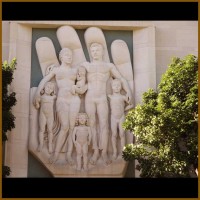 2019 popular bas marble family figures relief wall sculpture