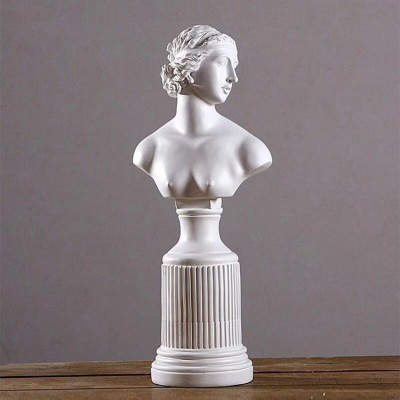 High quality fiberglass resin female bust statue for indoor decoration