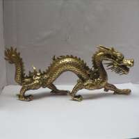 Antique bronze metal dragon sculpture