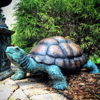 Decorative cast medium animal  garden ornament bronze turtle