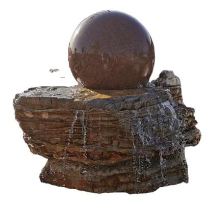 Factory granite custom rotating Fengshui ball stone fountain