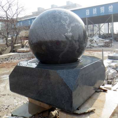 Natural stone fountain rolling ball fengshui floating sphere