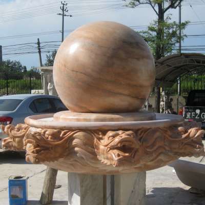 Outdoor decor granite stone fengshui floating ball fountain