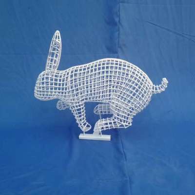 Hot sale metal iron rabbit sculpture