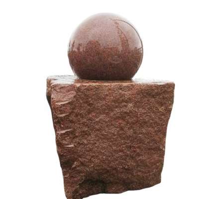 Stone granite rotating water fountain sphere rolling globe fountain